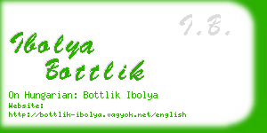 ibolya bottlik business card